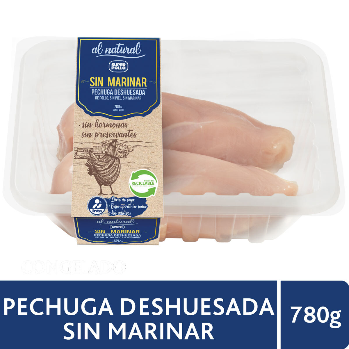 Pechuga Deshuesada de Pollo sin Marinar