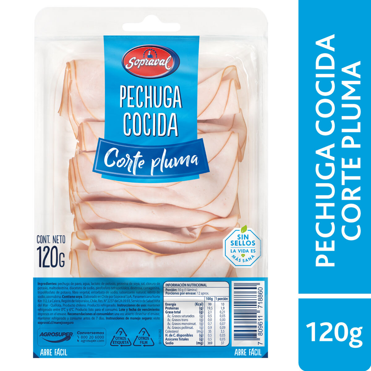 Pechuga de Pavo Cocida Corte Pluma