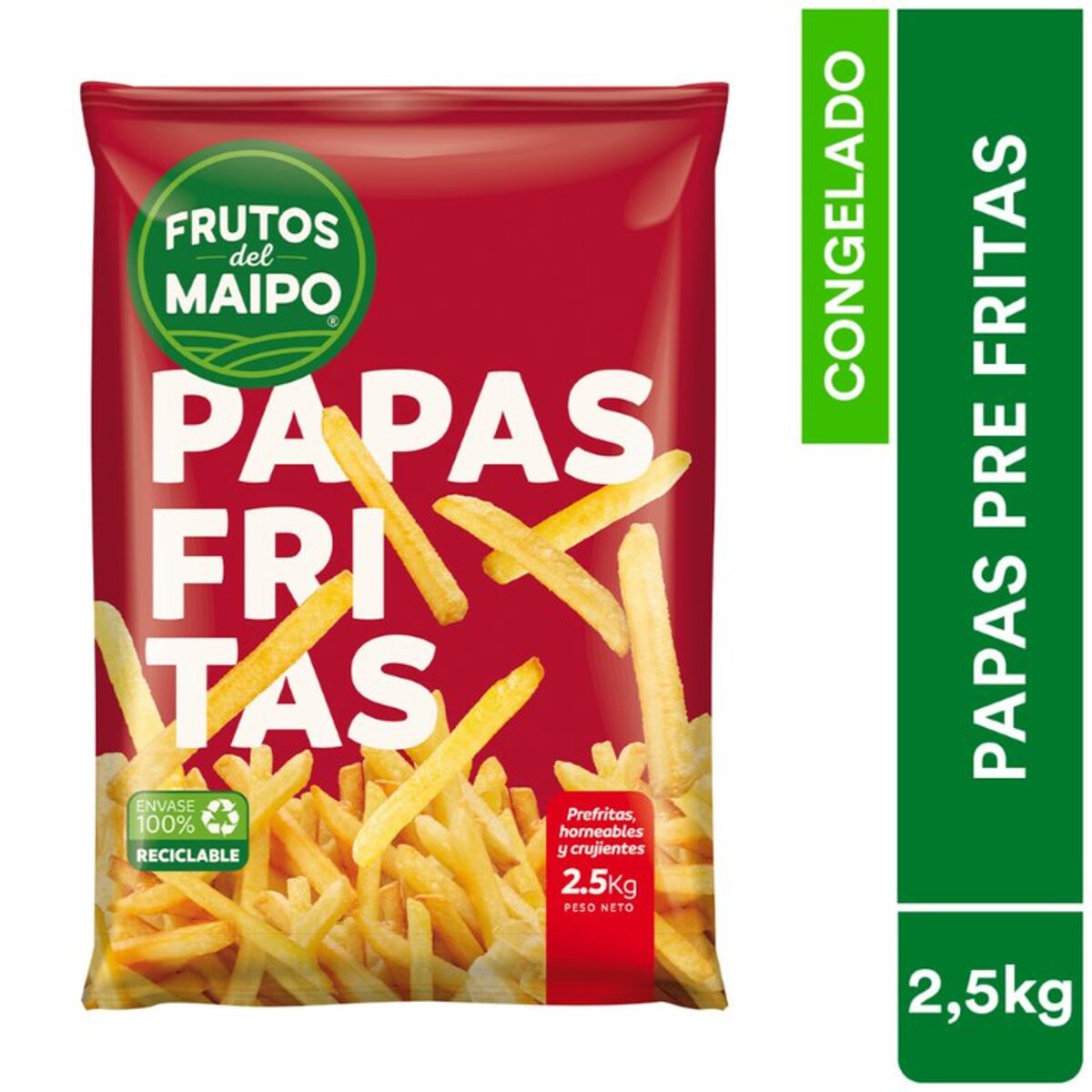 Papas Prefritas 12x12 mm.