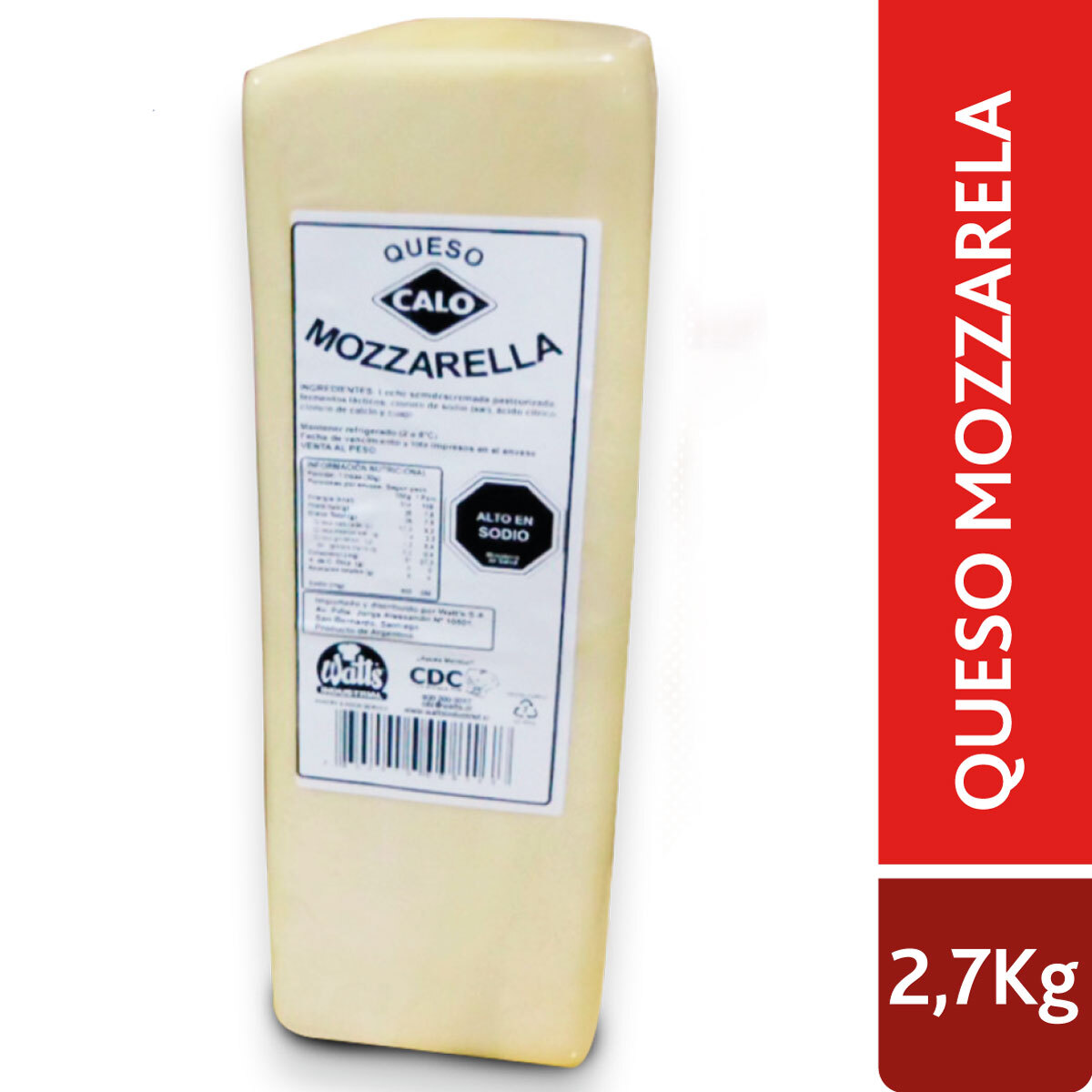 Queso Mozzarella en Barra