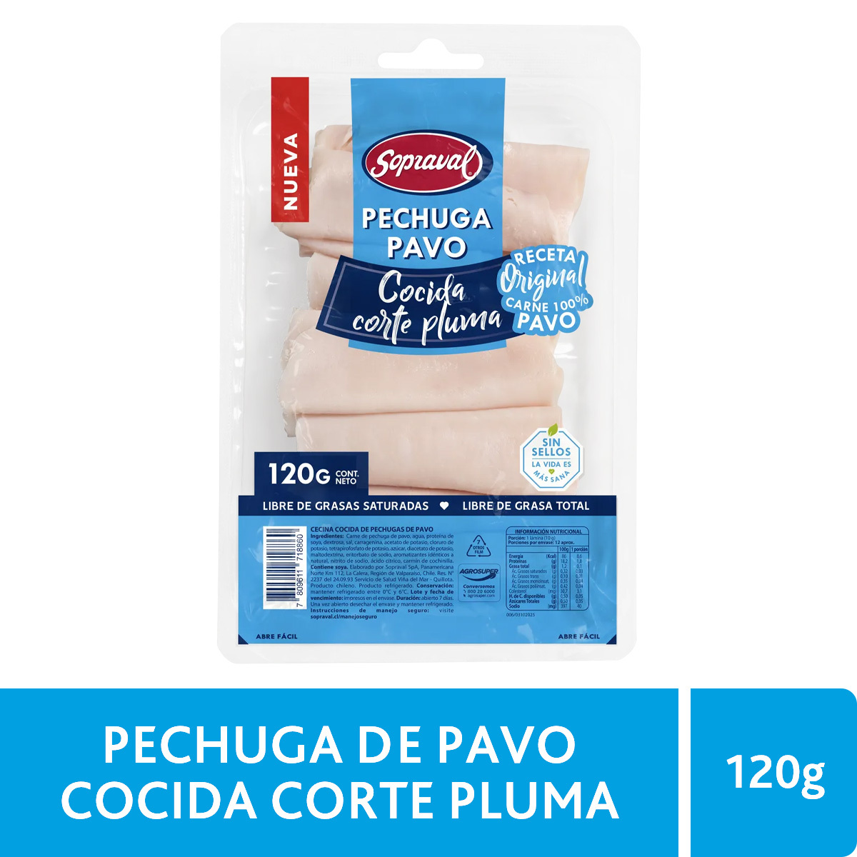 Pechuga de Pavo Cocida Corte Pluma