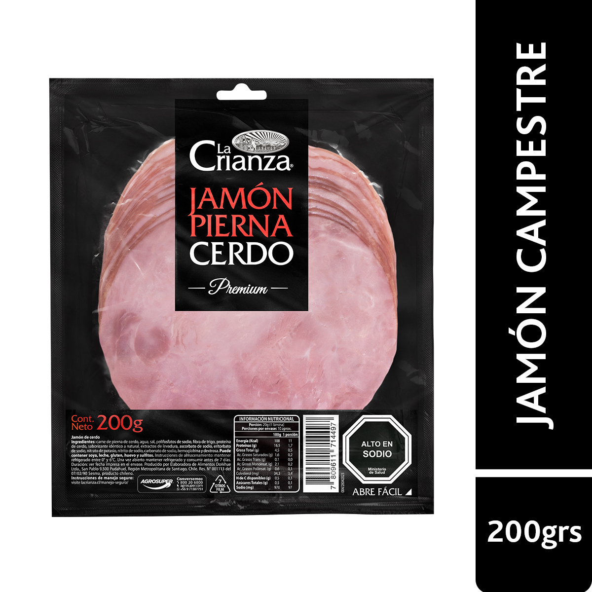 Jamón Campestre Pierna Laminado 