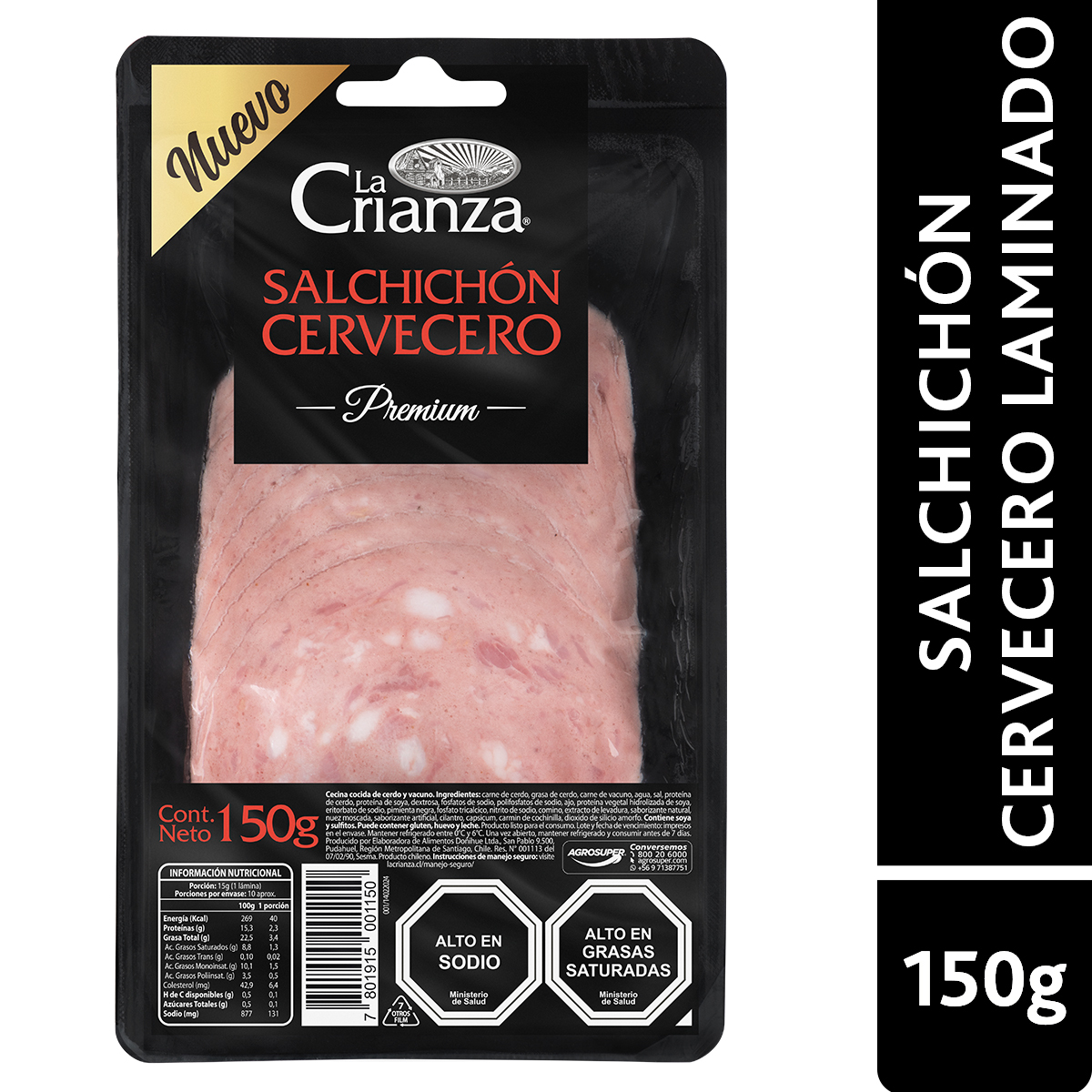 Salchichón Cerveza Premium Laminado