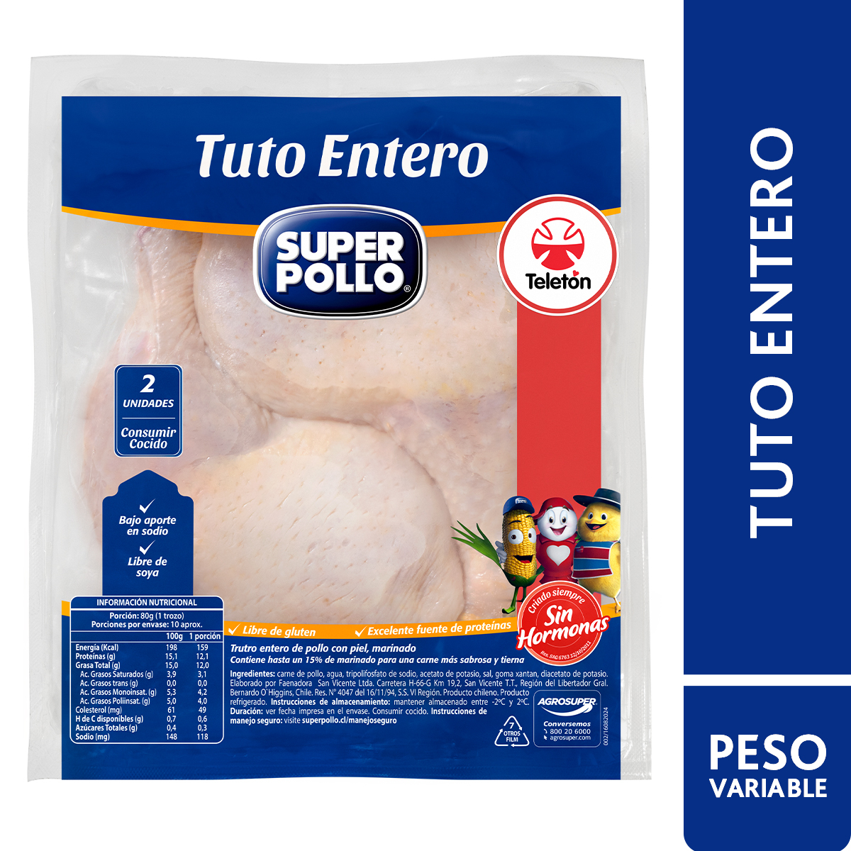 Trutro Entero de Pollo Termoformado