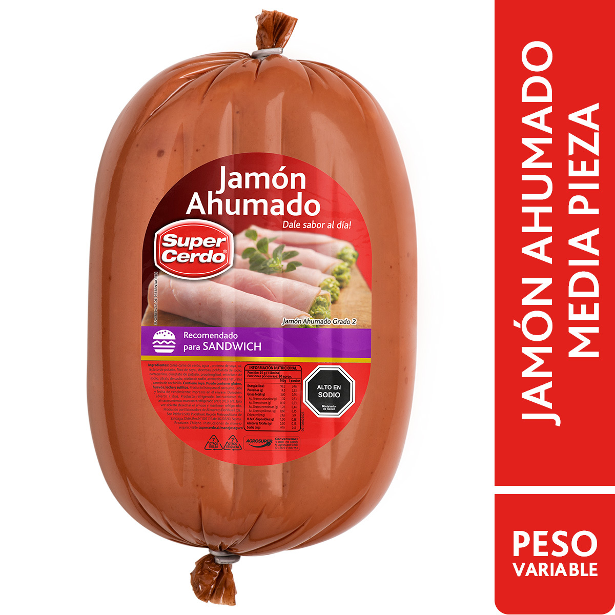 Jamón Ahumado Media Pieza