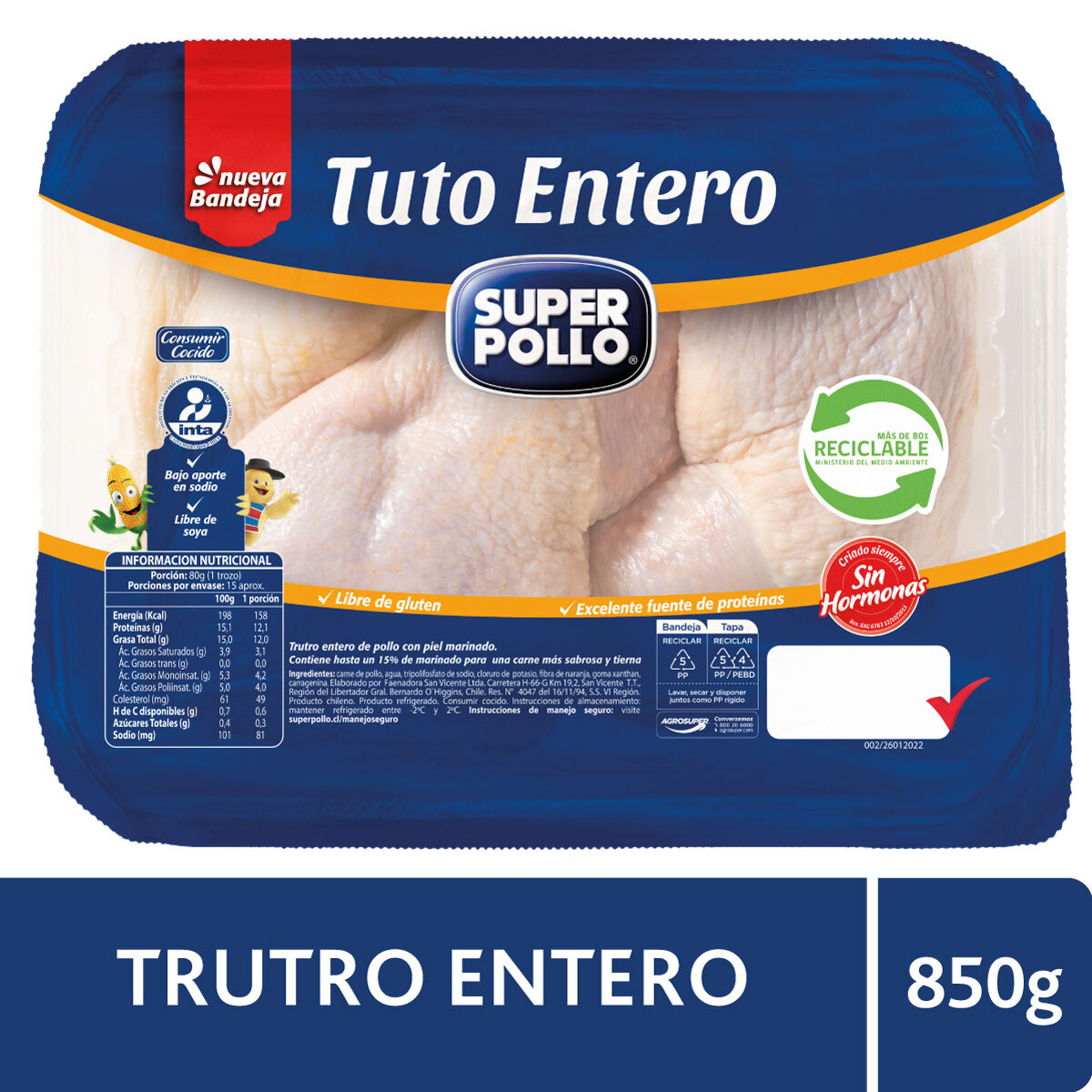 Trutro Entero de Pollo