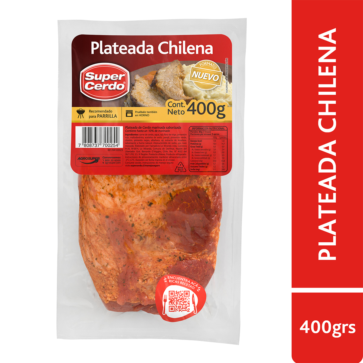 Plateada de Cerdo a la Chilena