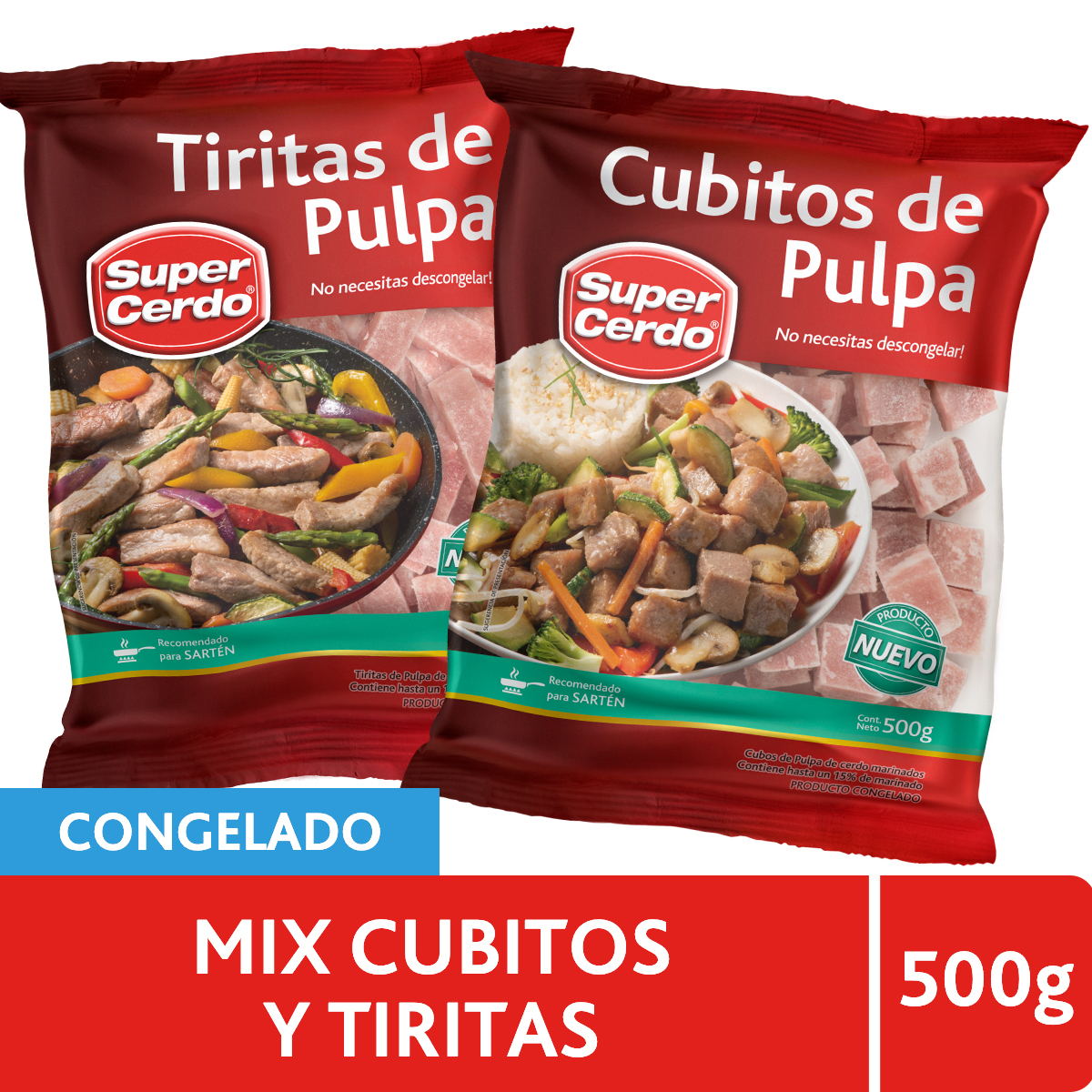 Mix Cubitos y Tiritas de Cerdo