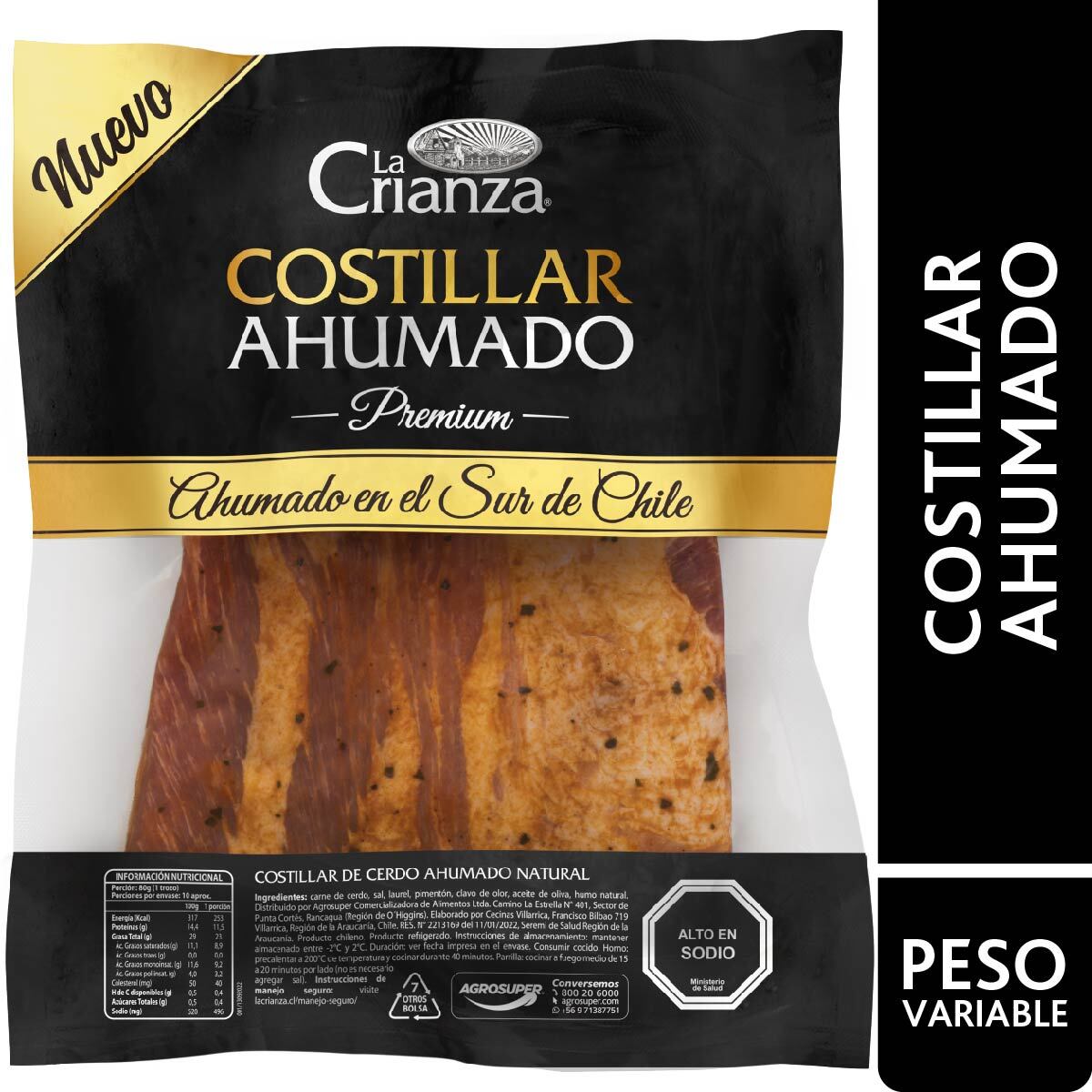 Costillar de Cerdo Ahumado al Vacío