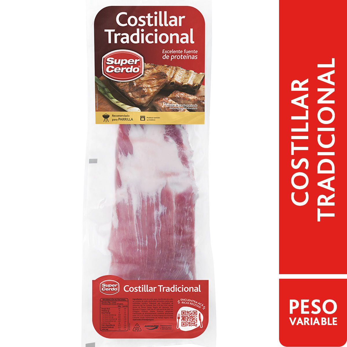 Costillar 75 de Cerdo Marinado