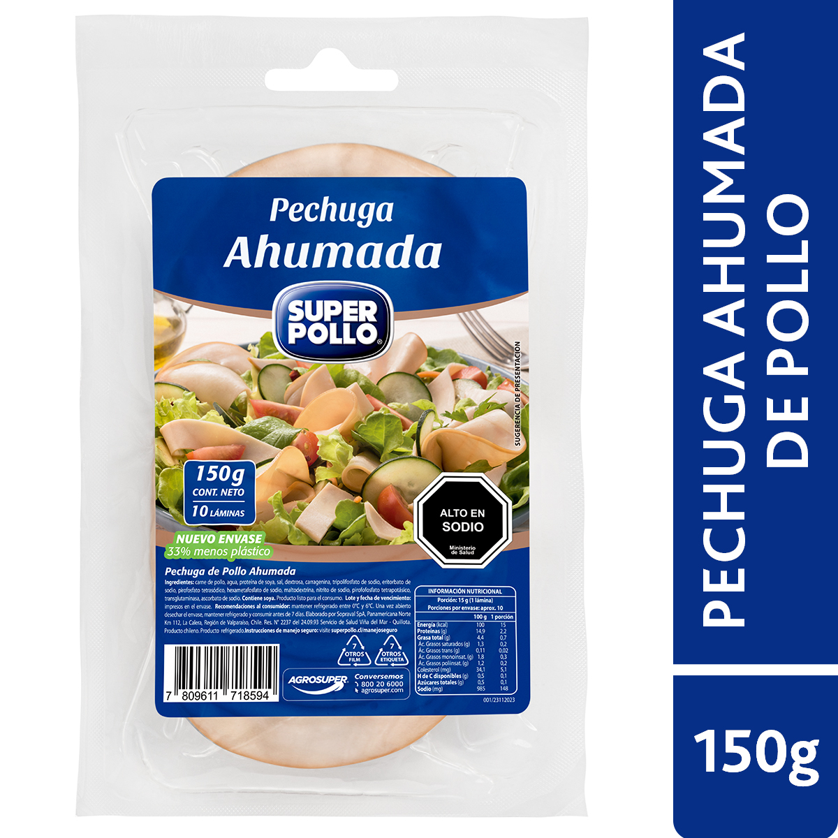 Pechuga Ahumada de Pollo