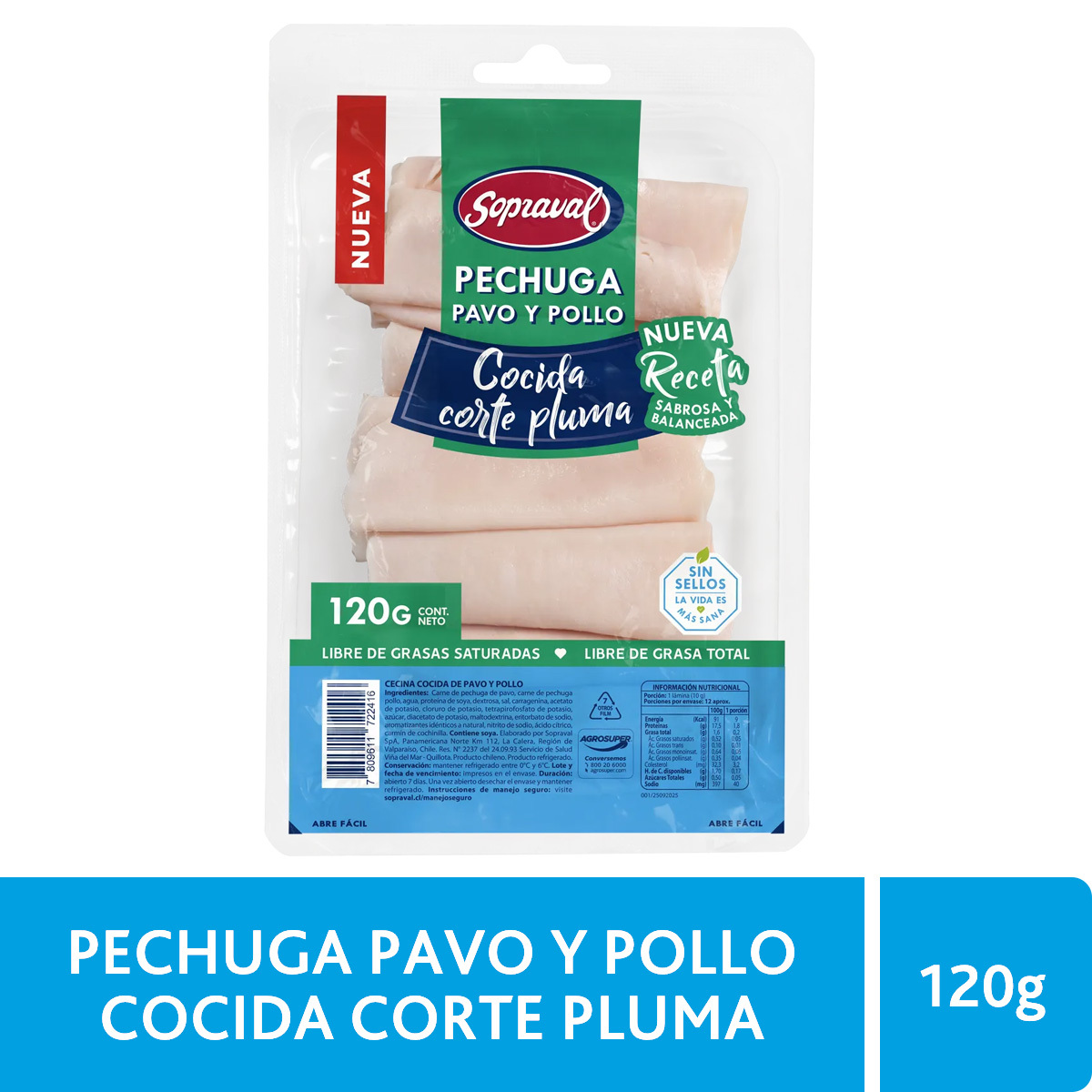 Pechuga Mix Cocida Corte Pluma
