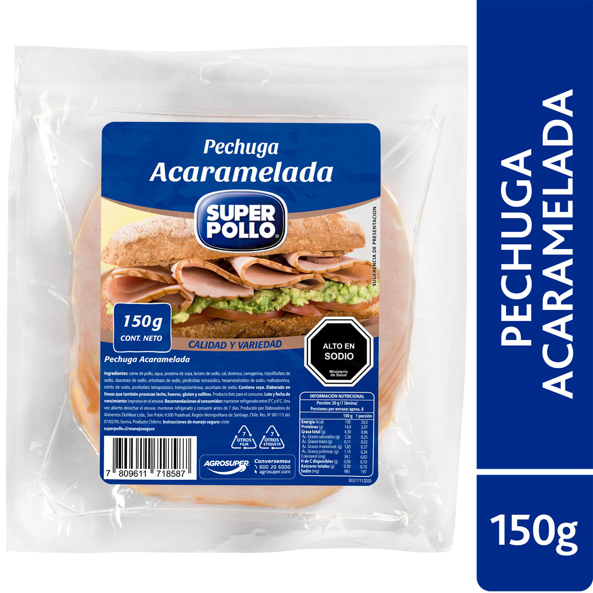 Pechuga Acaramelada de Pollo Laminada