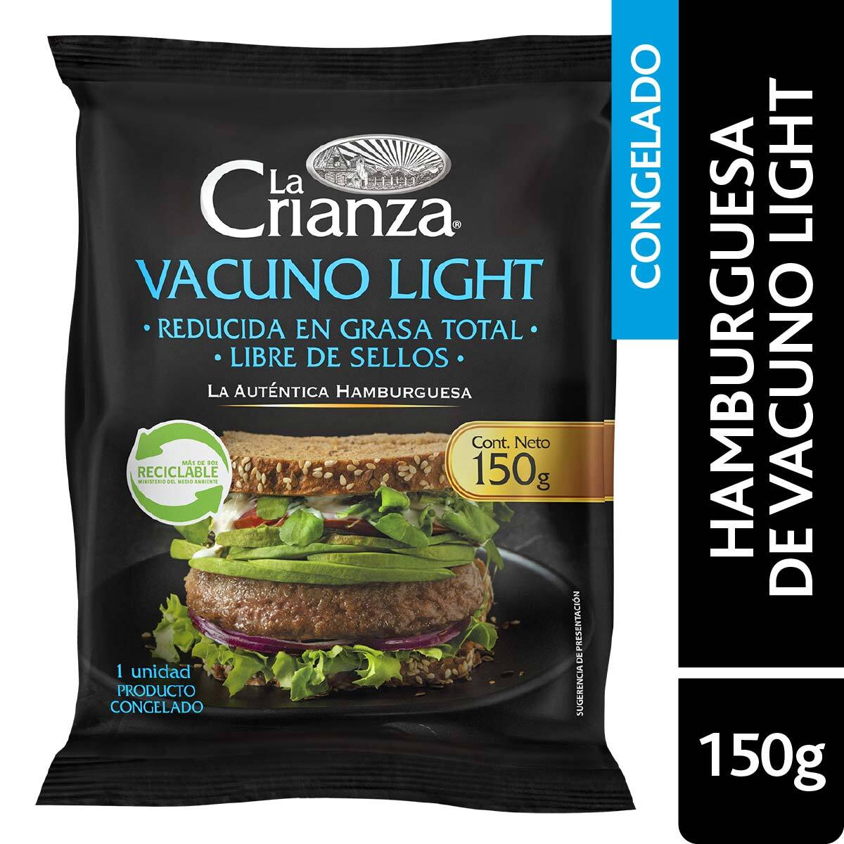 Hamburguesa de Vacuno Light de 150 grs.