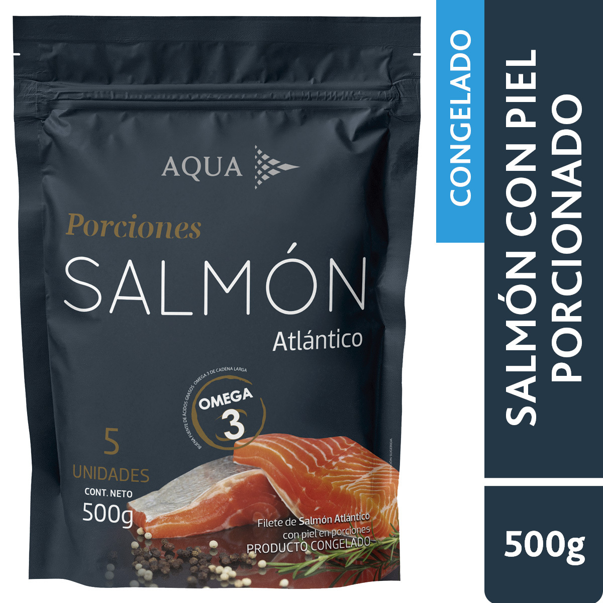 Salmón Atlántico con Piel 